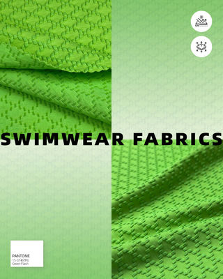 ผ้าว่ายน้ำมีพื้นผิว วัสดุประสิทธิภาพสูง เพื่อชุดว่ายน้ำที่ใส่สบายและมีสไตล์