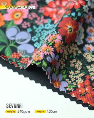 Water Repellent Biking Fabric with 45% Polyester + 35% Nylon + 20% Spandex and 240 GSM Weight for Cycling Apparel