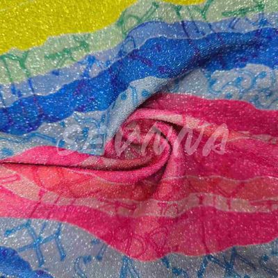 เนื้อผงผูกสองแบบความหนาแน่นอ่อนในสไตล์ Jacquard สไตล์ทรงสไตล์ด้วยเส้นใยรีไซเคิล
