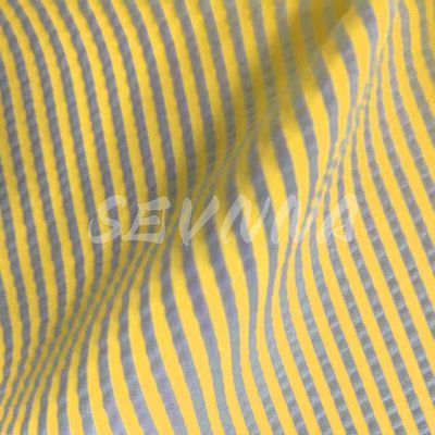 Jacquard Double Warp เนื้อผ้าผูกไนลอน Poly EL Blend สําหรับฤดูร้อน/ฤดูใบไม้ผลิ