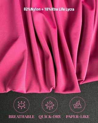 ความกว้าง 152 ซม เนื้อผ้า Lycra ย้อนกลับไปในรูปแบบธรรมดาสําหรับเครื่องแต่งกายที่เป็นมิตรต่อสิ่งแวดล้อม