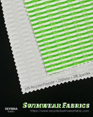 ทางเลือกผ้าว่ายน้ำลายผิว 245gsm สำหรับการป้องกันแสงแดดและ UPF 50