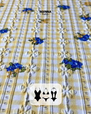 เนื้อผ้าว่ายน้ําที่มีเนื้อเยื่อกันคลอรีนสูง 92% ไนลอนรีไซเคิล + 8% สปันเด็กซ์ และน้ําหนัก 215 กรัม สําหรับชุดว่ายน้ําที่ยั่งยืน