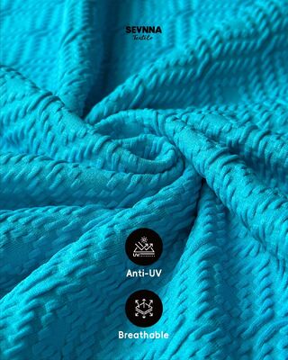 ผ้าว่ายน้ําที่มีเนื้อเยื่อ UPF 50+ ทนทานเคลอรีนสูง และไนลอนรีไซเคิล 93% สําหรับชุดว่ายน้ําที่ยั่งยืน