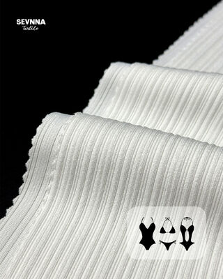 เนื้อผงเข็มสองแบบพอลิเอสเตอร์รีไซเคิล สไตล์แจ็คการ์ดและความกว้าง 160 ซม. สําหรับเสื้อผ้าที่มีความรอบคอบต่อสิ่งแวดล้อม