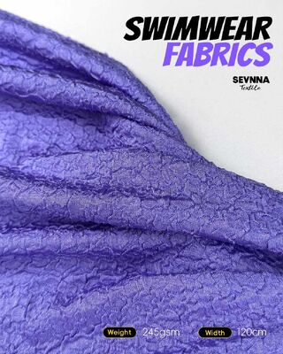 ผ้าว่ายน้ำรีไซเคิล 86% ไนลอน UPF 50+ 245gsm เนื้อเท็กซ์เจอร์สำหรับชุดว่ายน้ำประสิทธิภาพสูงและเสื้อผ้ากีฬา