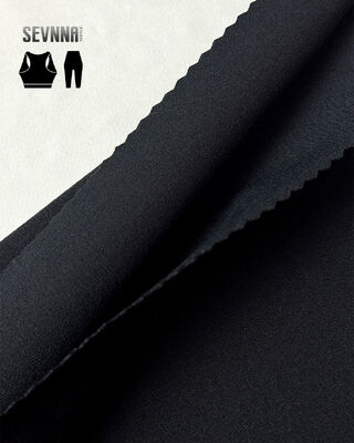 ผ้าโยคะ 260gsm ที่ยืดหยุ่น ป้องกันกลิ่น และโพลีเอสเตอร์สแปนเด็กซ์รีไซเคิลสำหรับชุดออกกำลังกาย