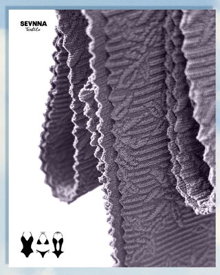 ผ้าว่ายน้ำเนื้อเท็กซ์เจอร์ UPF 50+ หนา 320gsm ทนคลอรีนสูงสำหรับชุดว่ายน้ำที่ทนทาน