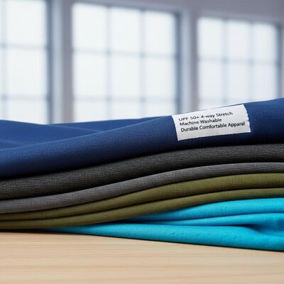 UPF 50+ เครื่องยืด 4 ทาง ผ้าวิ่งที่สามารถล้างได้ สําหรับเสื้อผ้าที่ทนทานและสบาย