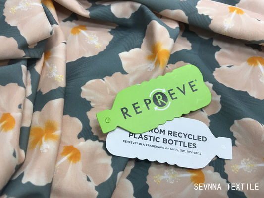 รีไซเคิล REPREVE Yoga Wear Fabric Moisture Wicking Fast Drying