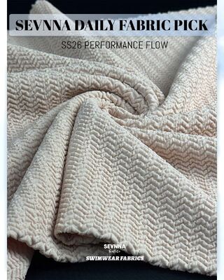 ผ้าชุดว่ายน้ำที่เป็นมิตรต่อสิ่งแวดล้อม ยืดได้สองทาง หน้ากว้าง 130 ซม. น้ำหนัก 250 แกรม สำหรับชุดว่ายน้ำที่ยั่งยืน