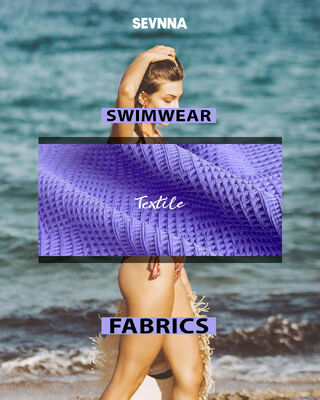 91 Recycled Nylon 9 Spandex Textured Swim Fabrics Alternatives Offering High Shape Retention Suitable for Comfortable Durable Swimwear