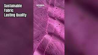 ผ้าโพลีเอสเตอร์รีไซเคิลเป็นมิตรกับสิ่งแวดล้อม ออกแบบมาสำหรับแบรนด์แฟชั่นที่ยั่งยืนโดยเน้นที่สิ่งแวดล้อม